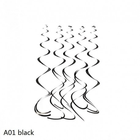 fekete - 5db Boldog születésnapot Party spirál PVC kiegészítők rendezett születésnapi party Esküvői dekoratív díszek