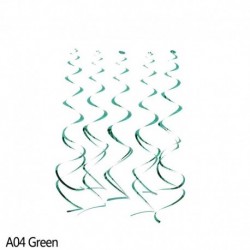 zöld - 5db Boldog születésnapot Party spirál PVC kiegészítők rendezett születésnapi party Esküvői dekoratív díszek