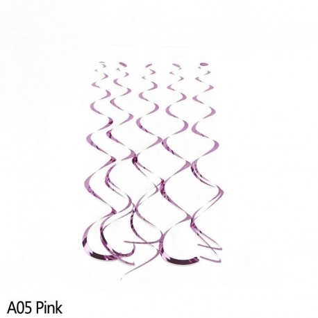 rózsaszín - 5db Boldog születésnapot Party spirál PVC kiegészítők rendezett születésnapi party Esküvői dekoratív