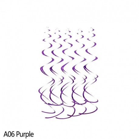 lila - 5db Boldog születésnapot Party spirál PVC kiegészítők rendezett születésnapi party Esküvői dekoratív díszek