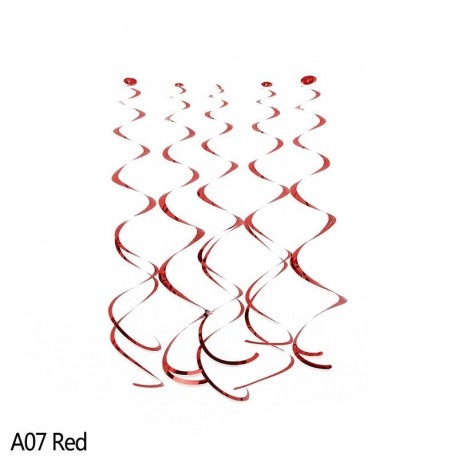 piros - 5db Boldog születésnapot Party spirál PVC kiegészítők rendezett születésnapi party Esküvői dekoratív díszek