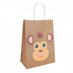 majom - 5db dzsungel szafari állati papír cukorka táska sütik ajándék csomagoló táskák gyerekek 1. születésnapi party