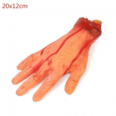 B - Halloween horror kellékek véres hamis kar kéz hátborzongató ujj láb félelmetes láb agy Halloween party dekorációs