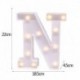 N - 21 cm LED-es éjszakai fény 26 angol ábécé száma elemlámpa romantikus esküvői party dekoráció karácsonyi