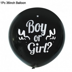 1db 36 hüvelykes lufi - 36 hüvelykes fiú vagy lány léggömb nemű felfedő party fekete latex ballon kék rózsaszín