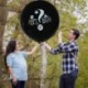 1db 36 hüvelykes lufi - 36 hüvelykes fiú vagy lány léggömb nemű felfedő party fekete latex ballon kék rózsaszín