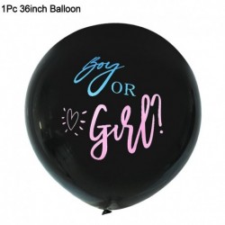 1db 36 hüvelykes lufi - 36 hüvelykes fiú vagy lány léggömb nemű felfedő party fekete latex ballon kék rózsaszín