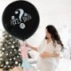 1db 36 hüvelykes lufi - 36 hüvelykes fiú vagy lány léggömb nemű felfedő party fekete latex ballon kék rózsaszín