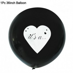 1db 36 hüvelykes lufi - 36 hüvelykes fiú vagy lány léggömb nemű felfedő party fekete latex ballon kék rózsaszín