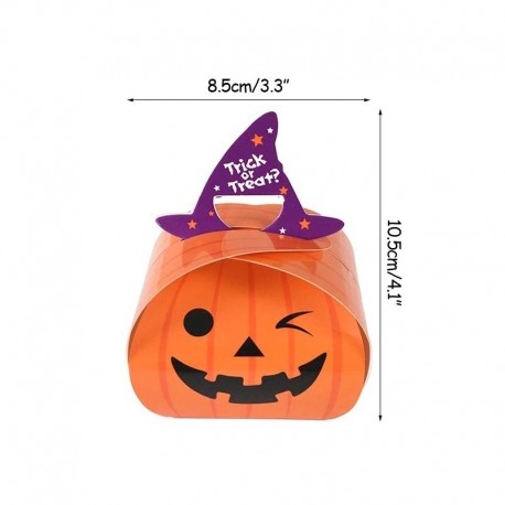 tök - 10db Halloween cukorkás dobozos ajándékdobozok trükk vagy csemege gyerekeknek ajándék tök szellem cukorka táskák