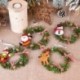 A - 13 cm-es mini karácsonyi koszorú garland karácsonyfa medál ajtó függő díszek karácsonyi díszek otthoni navidad új