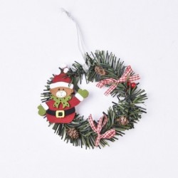 D - 13 cm-es mini karácsonyi koszorú garland karácsonyfa medál ajtó függő díszek karácsonyi díszek otthoni navidad új