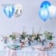 kék téma - 20db party dekoráció achát ballon arany konfetti ballon boldog születésnapot ballon baba zuhany dekoráció