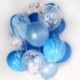 fekete téma - 20db party dekoráció achát ballon arany konfetti ballon boldog születésnapot ballon baba zuhany dekoráció