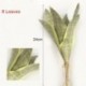 1db-8levelek - Mesterséges növények otthoni kert dekorációhoz Sansevieria ág hamis virágok műanyag levelek bonsai zöld