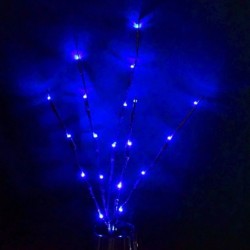 kék - 20LED fűzfa ágú lámpa LED fény karácsonyi születésnapi party esküvői lakberendezési elemek akkumulátoros