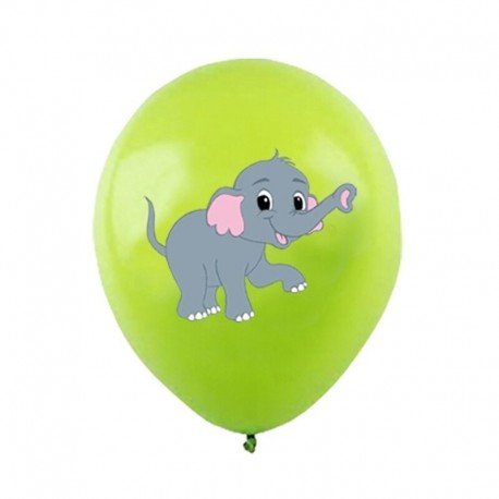 elefánt - 10db dzsungel állati léggömbök 12 hüvelykes latex léggömb hélium Air Globos gyerekek szafari születésnapi