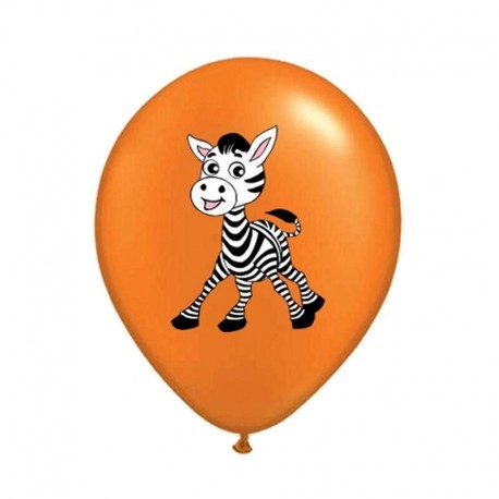 zebra - 10db dzsungel állati léggömbök 12 hüvelykes latex léggömb hélium Air Globos gyerekek szafari születésnapi