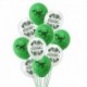 10db szett3 - 1Set Dinosaur Confetti Latex Balloons Happy Birthday Banner Jungle Wild Animal Kids Birthday Party Decoration Baby
