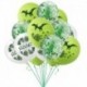 7db szám1 készlet - 1Set Dinosaur Confetti Latex Balloons Happy Birthday Banner Jungle Wild Animal Kids Birthday Party
