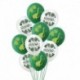 7db szám1 készlet - 1Set Dinosaur Confetti Latex Balloons Happy Birthday Banner Jungle Wild Animal Kids Birthday Party