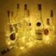 hideg feher - 10db borosüveg-világító parafa 2M 20LED tündérfényű füzér koszorú esküvői party karácsonyi bár