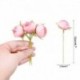 A - 12db mini selyem tea rózsa mesterséges bazsarózsa virág csokor scrapbooking esküvői party otthoni dekoráció