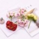 J - 12db mini selyem tea rózsa mesterséges bazsarózsa virág csokor scrapbooking esküvői party otthoni dekoráció
