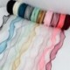 B02 (2) - 10Yard 30mm selyem Organza szalag hullám csipke szalag íj anyag DIY ajándékcsomagolás kézzel készített varrás