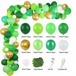 94db készlet - 94db Zöld Latex Léggömbök Garland Arch Kit Jungle Safari téma Party kellékek Gyerekek Születésnapi party