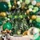 94db készlet - 94db Zöld Latex Léggömbök Garland Arch Kit Jungle Safari téma Party kellékek Gyerekek Születésnapi party