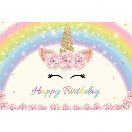 Stílus4 - 180x110cm szivárvány egyszarvú háttér gril 1. egyszarvú téma születésnapi party dekoráció kellékek baba