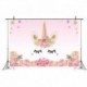 Stílus5 - 180x110cm szivárvány egyszarvú háttér gril 1. egyszarvú téma születésnapi party dekoráció kellékek baba