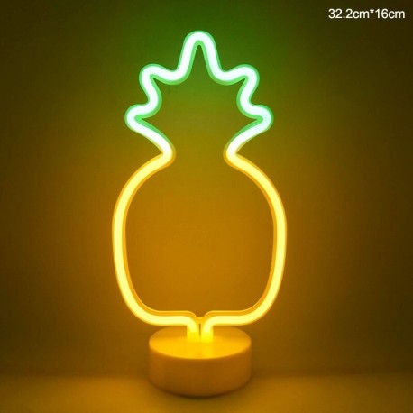 D - Flamingo Unicorn Neon Sign LED éjszakai lámpa otthoni gyerekszoba dekorációhoz Hawaii trópusi party esküvői