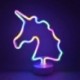 D - Flamingo Unicorn Neon Sign LED éjszakai lámpa otthoni gyerekszoba dekorációhoz Hawaii trópusi party esküvői