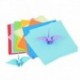 100db négyzet alakú origami papír kétoldalas egyszínű összecsukható papír