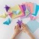 100db négyzet alakú origami papír kétoldalas egyszínű összecsukható papír