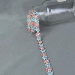 A - 3Yards 12mm százszorszép virág csipke díszítő szövet hímzés kézzel készített patchwork szalag ruházat varrás