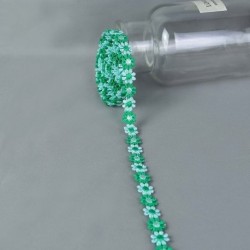 G - 3Yards 12mm százszorszép virág csipke díszítő szövet hímzés kézzel készített patchwork szalag ruházat varrás