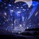 kék - Csillag projektor lámpa LED éjszakai fény baba gyermek hálószoba dekoráció Csillagos óvoda Hold galaxis projektor
