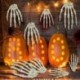S - 1 pár Halloween dekoráció csontváz kéz Reális élet műanyag hamis emberi kéz csont szellem kísértetjárta ház