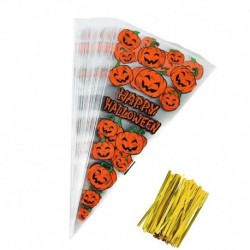 tök - 100db Halloween kúpos táska sütőtök denevér pók háromszög alakú cukorkás táska halloween ajándék kedvez