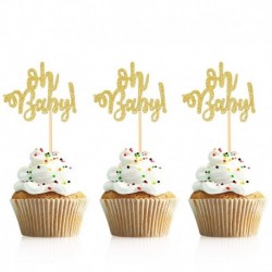 arany ó bébi - 10db arany ó baba cupcake topper fiú lány baba zuhany nemi felfedi gyerekek 1. születésnapi party