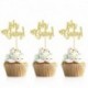 arany ó bébi - 10db arany ó baba cupcake topper fiú lány baba zuhany nemi felfedi gyerekek 1. születésnapi party