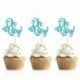 arany ó bébi - 10db arany ó baba cupcake topper fiú lány baba zuhany nemi felfedi gyerekek 1. születésnapi party