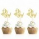 arany ó fiú - 10db arany ó baba cupcake topper fiú lány baba zuhany nemi felfedi gyerekek 1. születésnapi party