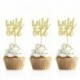 vad - 10db arany ó baba cupcake topper fiú lány baba zuhany nemi felfedi gyerekek 1. születésnapi party dekorációs torta