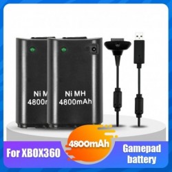 2db 4800mAh újratölthető akkumulátorcsomag   1db USB töltőkábel az XBOX 360 vezeték nélküli vezérlő