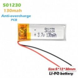 4db - 501230 051230 3,7 V 130 mAh lítium polimer újratölthető akkumulátor Mp3 Mp4 DVC DIY GPS bluetooth headset intelligens