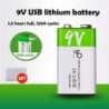 Névleges feszültség: 9V - 6F22 9V 650mAh mikro USB újratölthető lítium-ion akkumulátor RC helikopter modell mikrofon